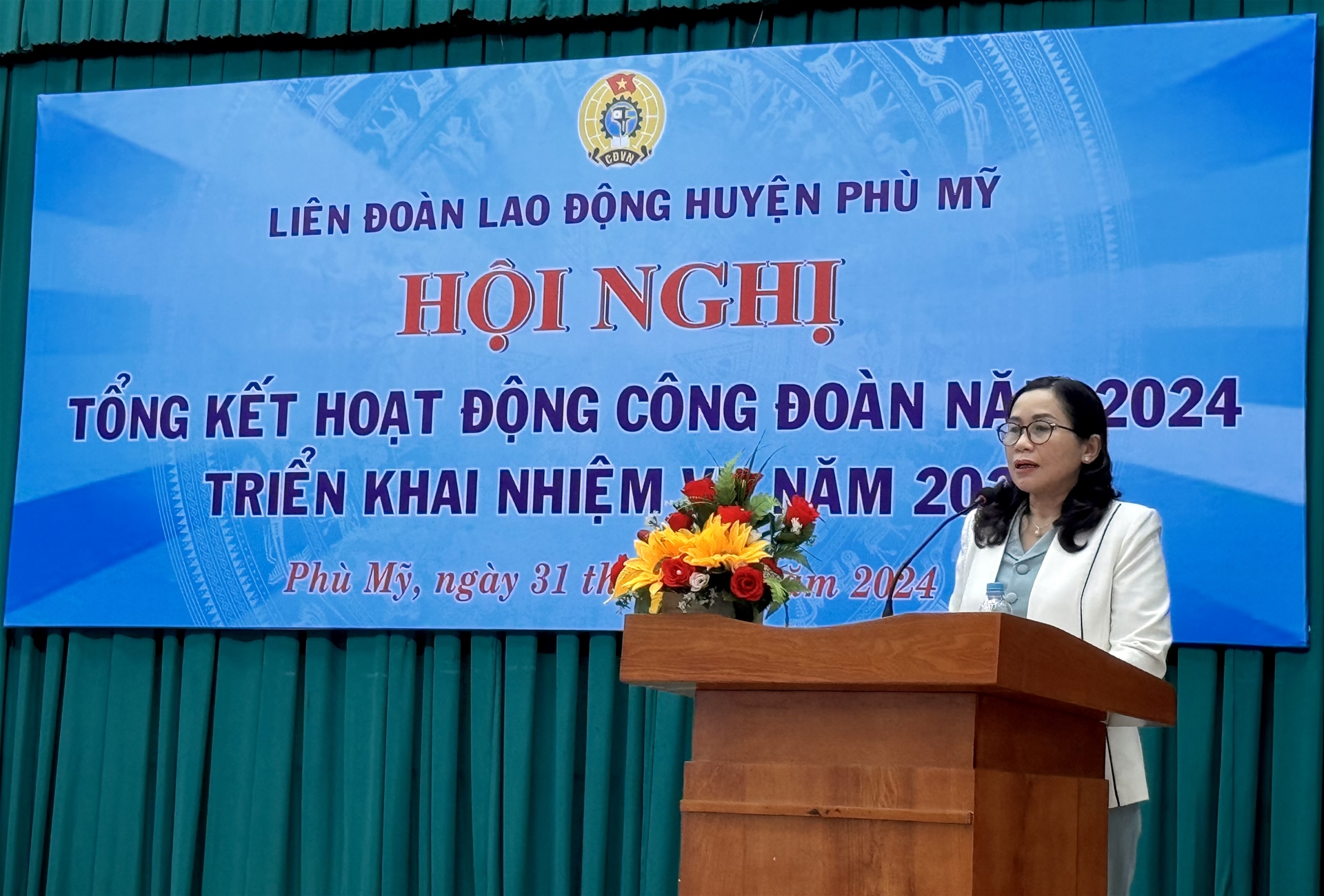 LĐLĐ huyện Phù Mỹ tổng kết năm 2024, triển khai nhiệm vụ năm 2025